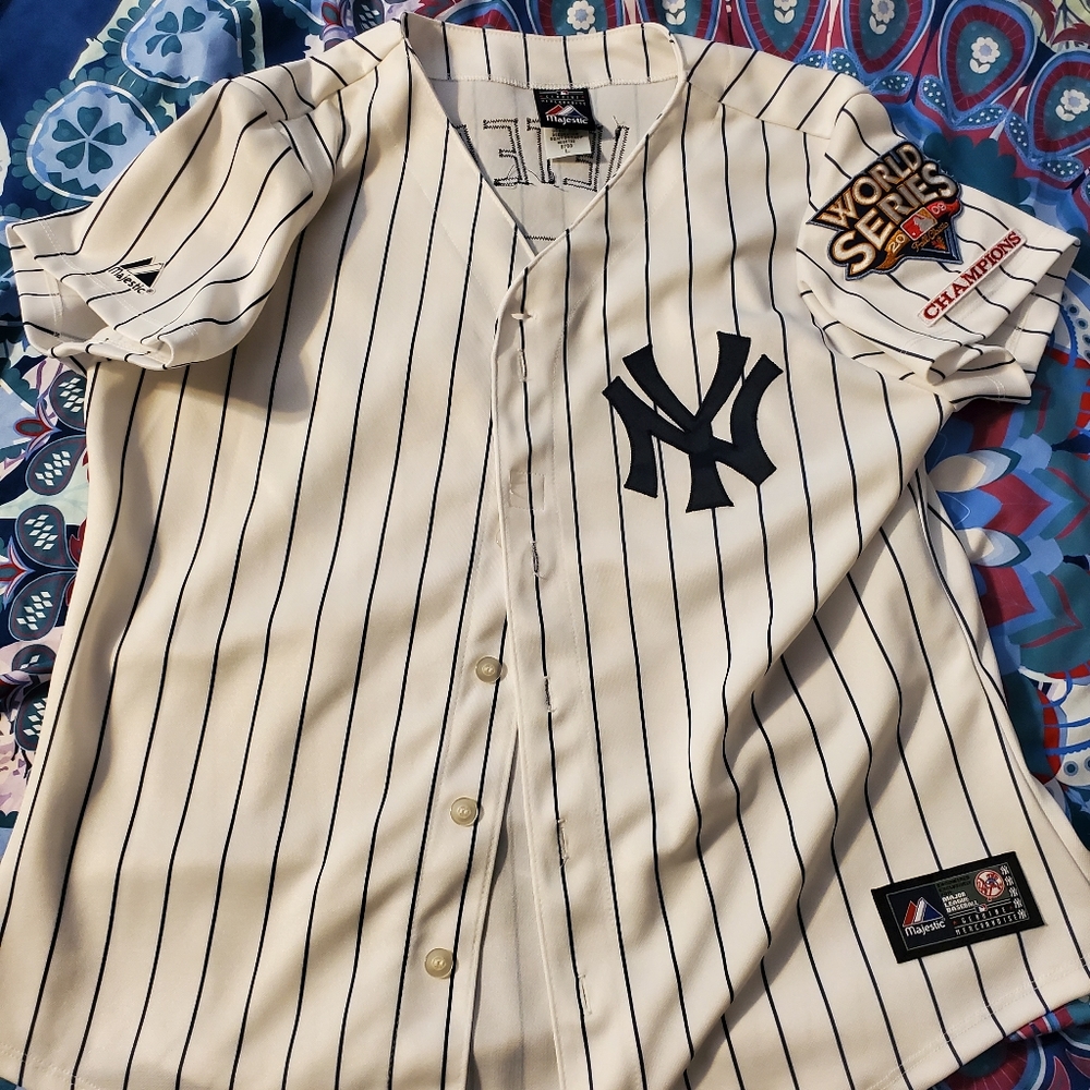 Majestic 2009 World Series Derek Jeter Jersey